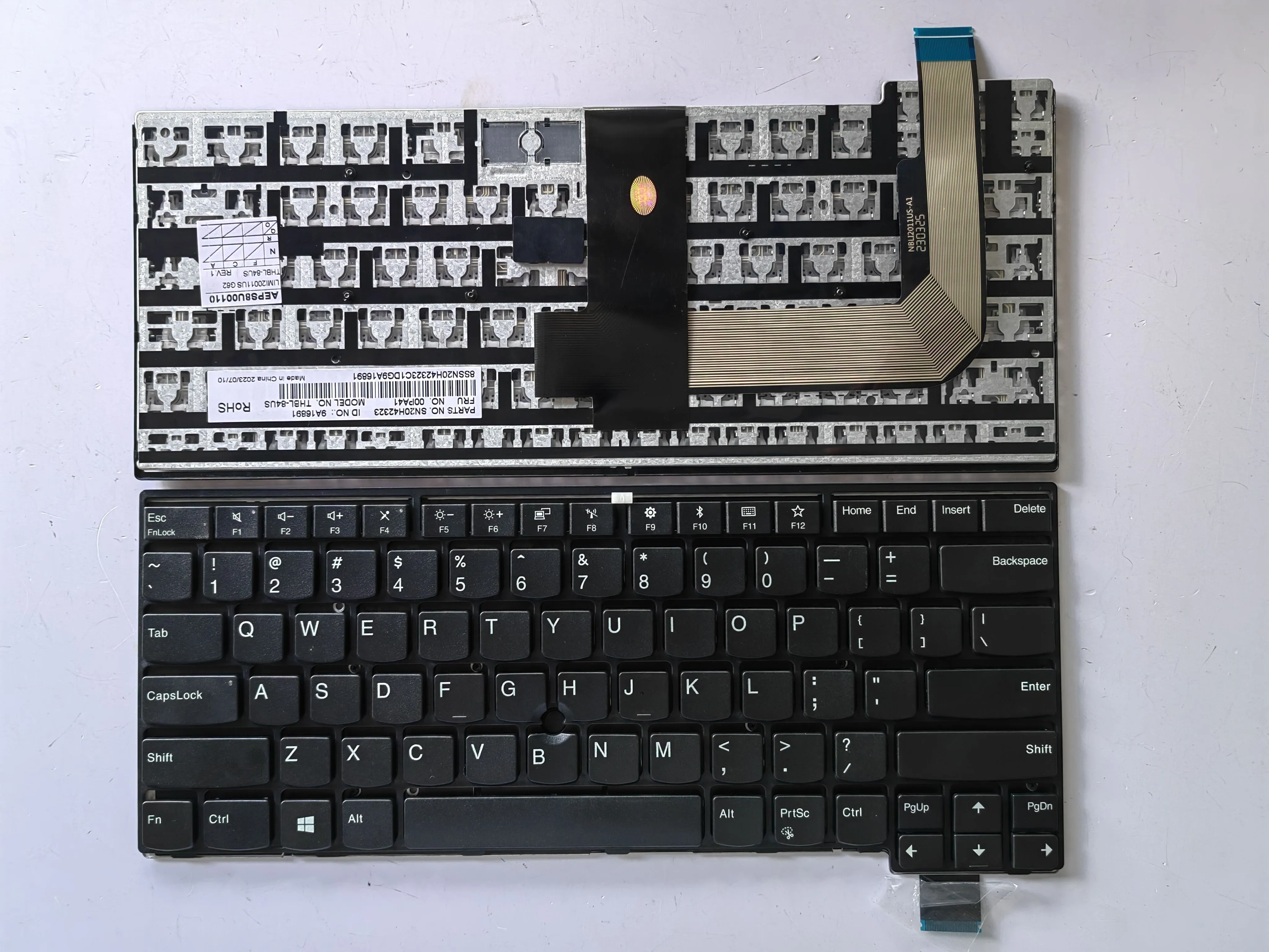 Picture of Laptop US keyboard forNew Replacement Keyboard Laptop For IBM T470S/SK full light/T470S BLACK FRAME BLACK With hole (OEM) US US Layout